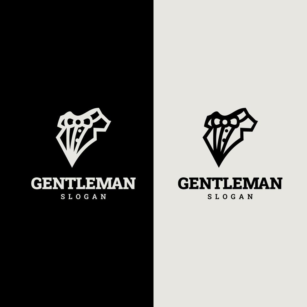 Gentleman logo design. suitable for company logo, print, digital, icon, apps, and other marketing material purpose. Gentleman logo set vector