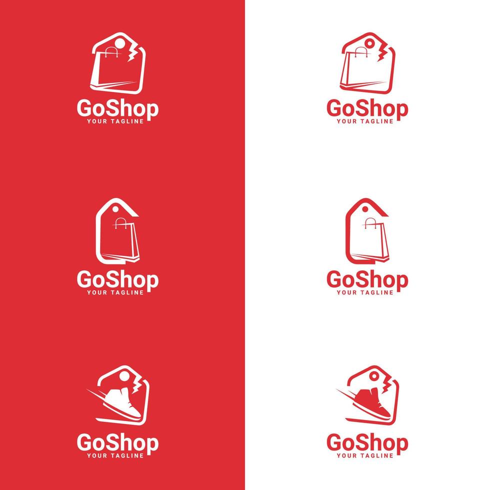 Online Shopping Logo. vector logo shop. Unique Shopping and Retail Logo Template