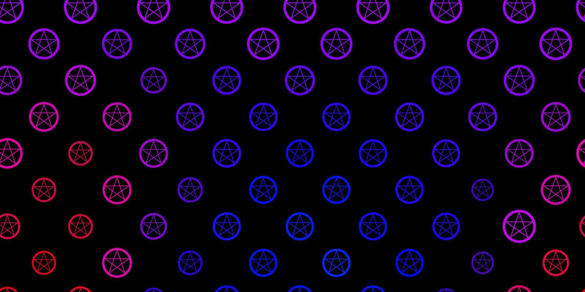 Dark Blue, Red vector backdrop with mystery symbols.