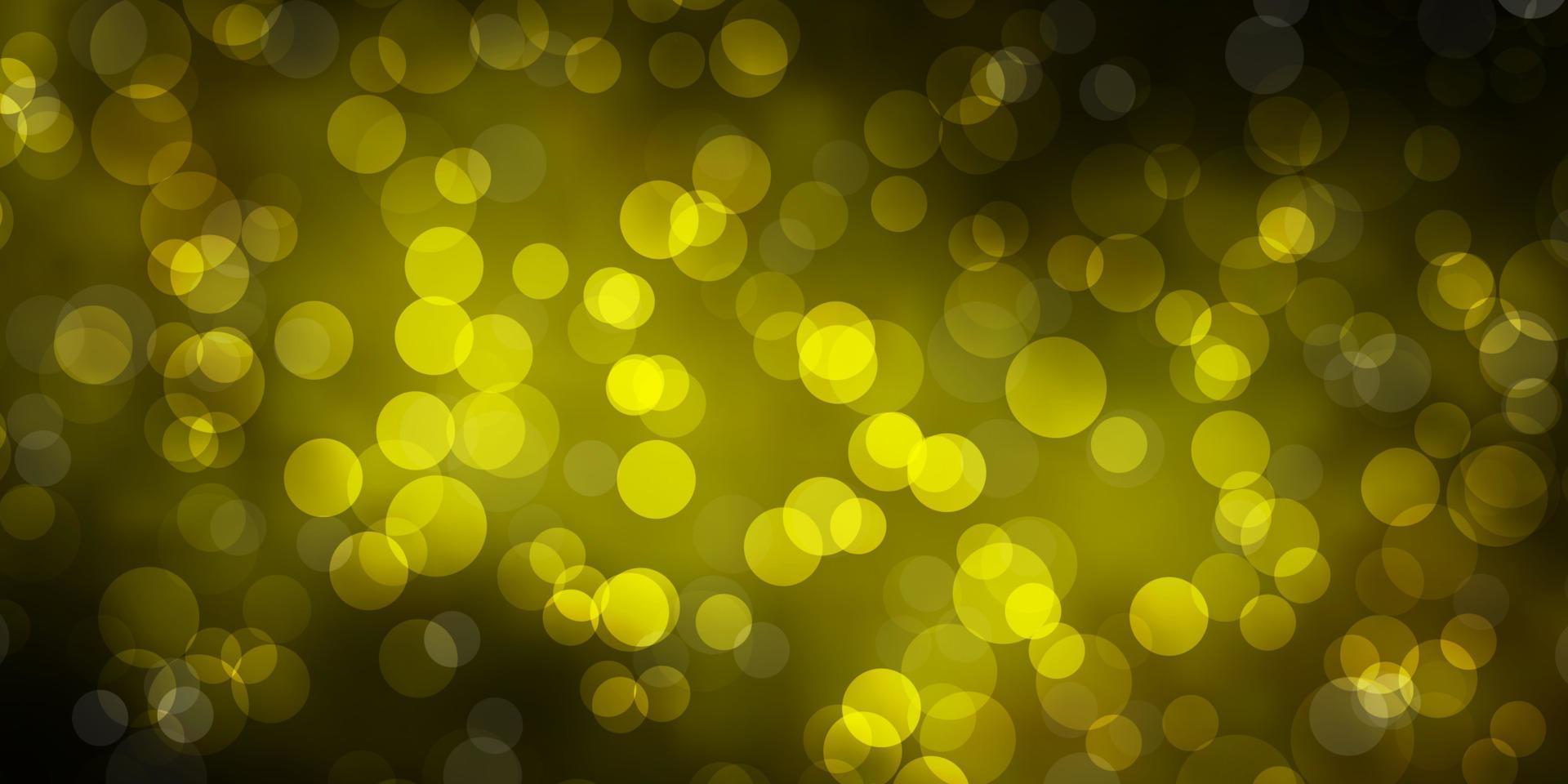 Dark Green, Yellow vector template with circles.