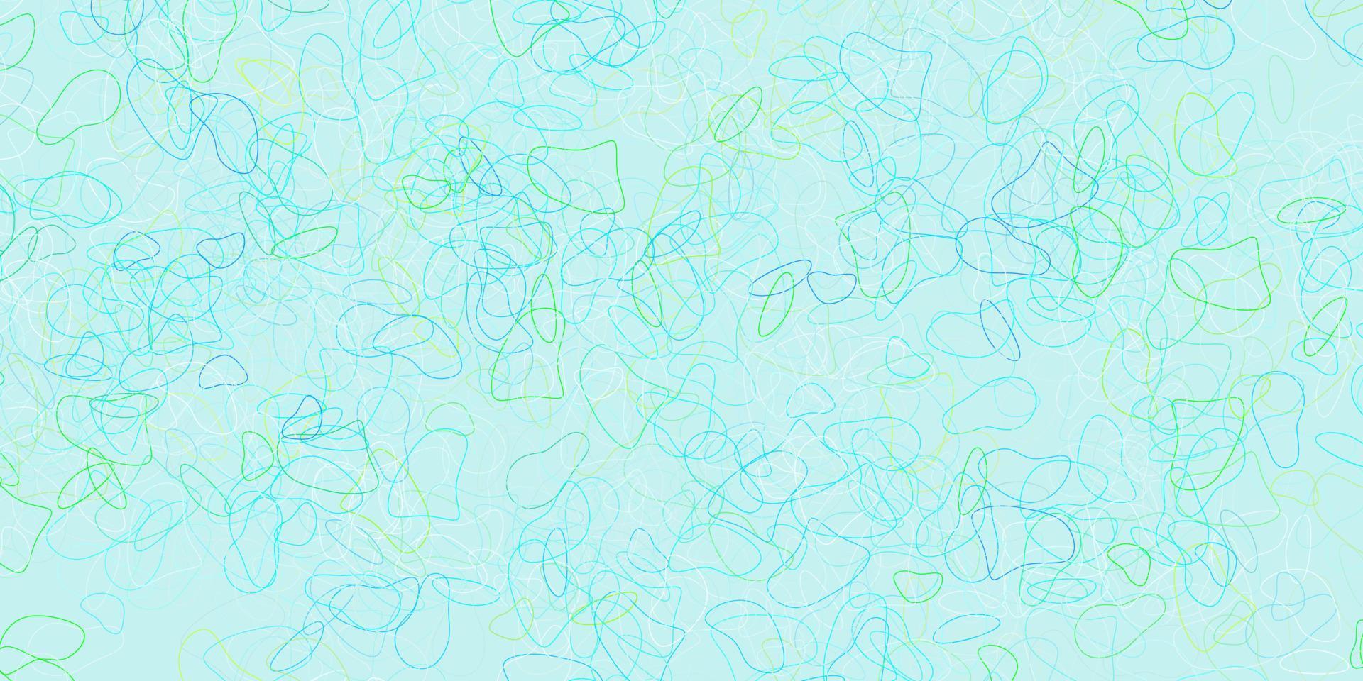 Fondo de vector azul claro, verde con formas aleatorias.