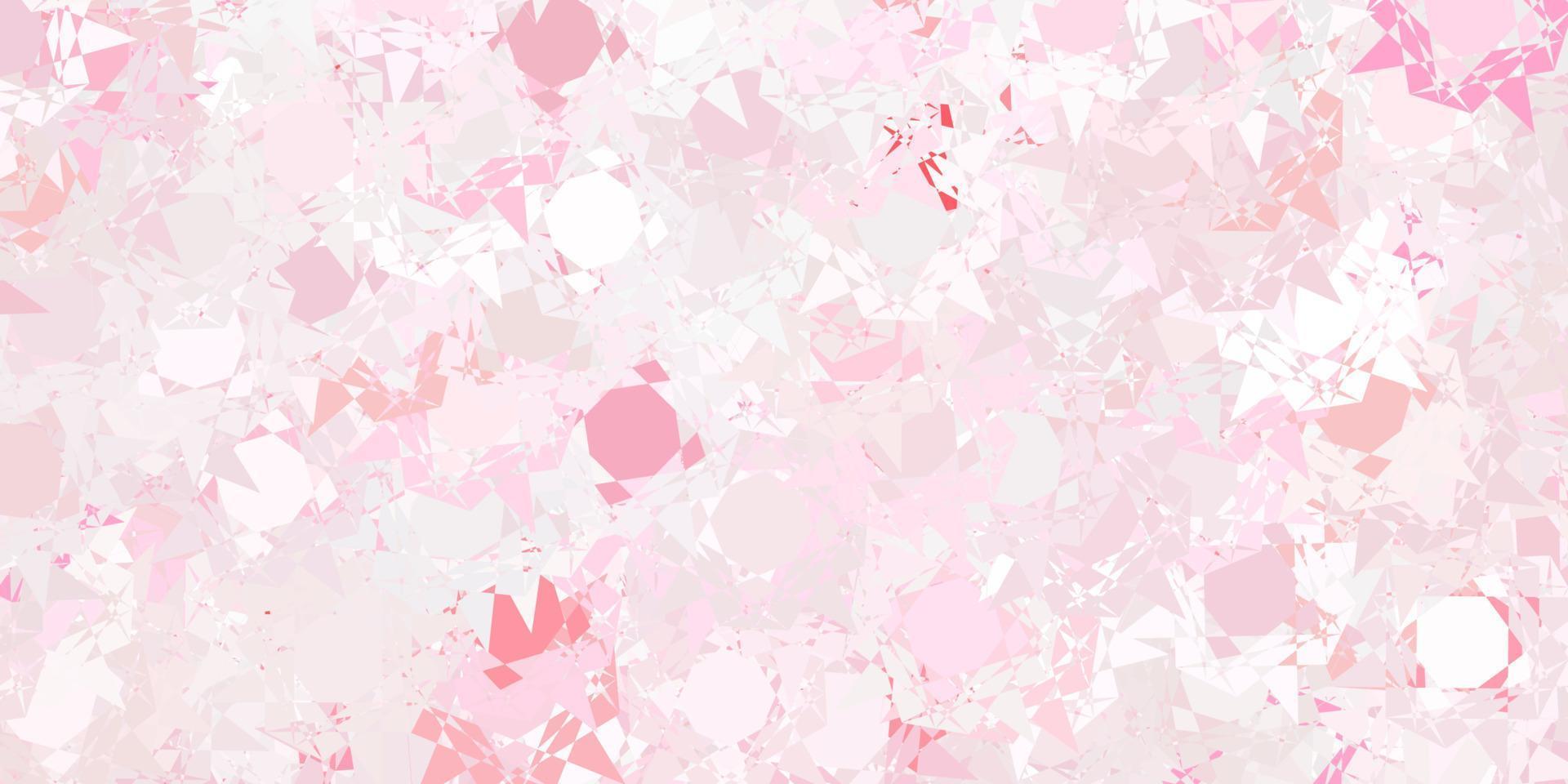Light Red vector template with triangle shapes.