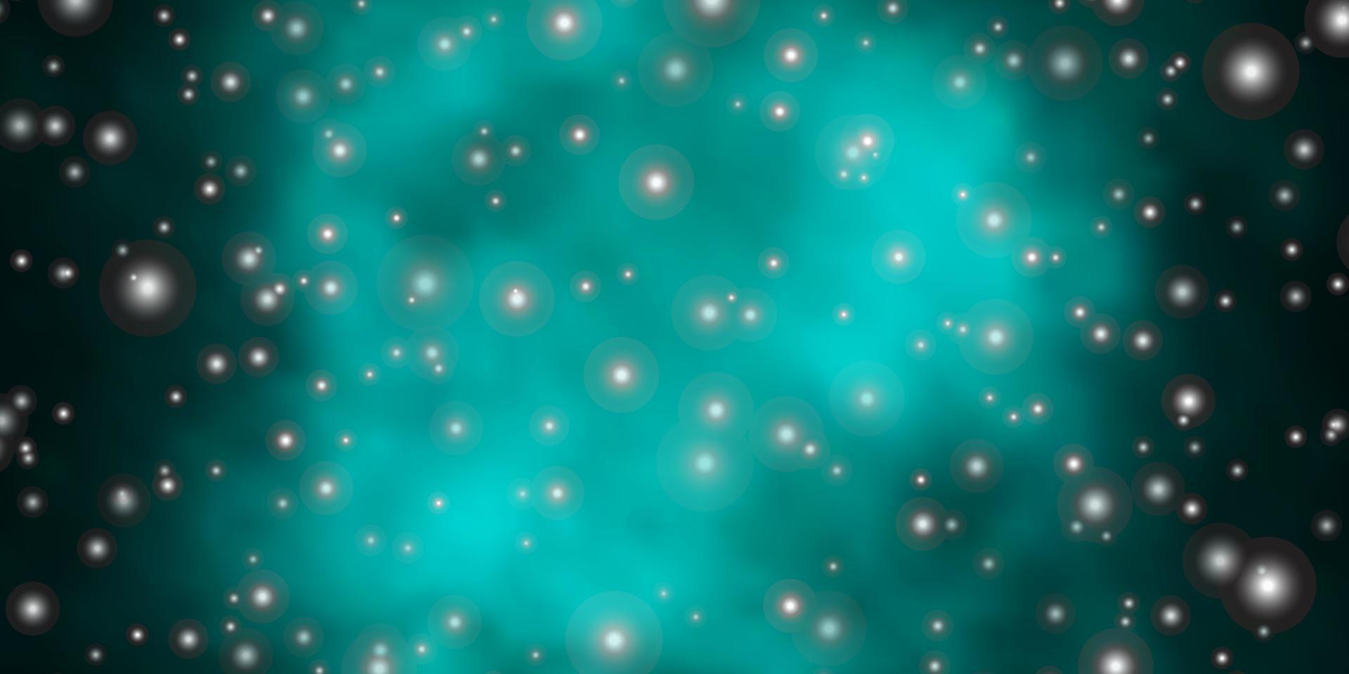 Dark Green vector template with neon stars.