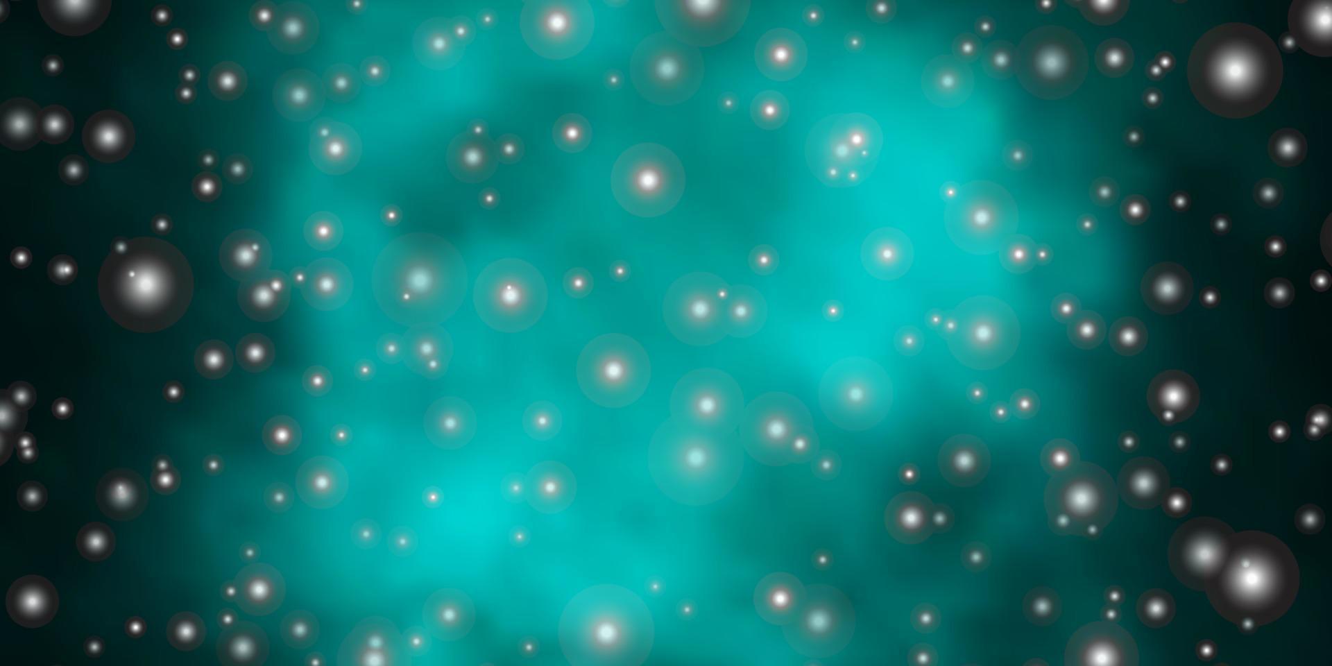 plantilla de vector verde oscuro con estrellas de neón.