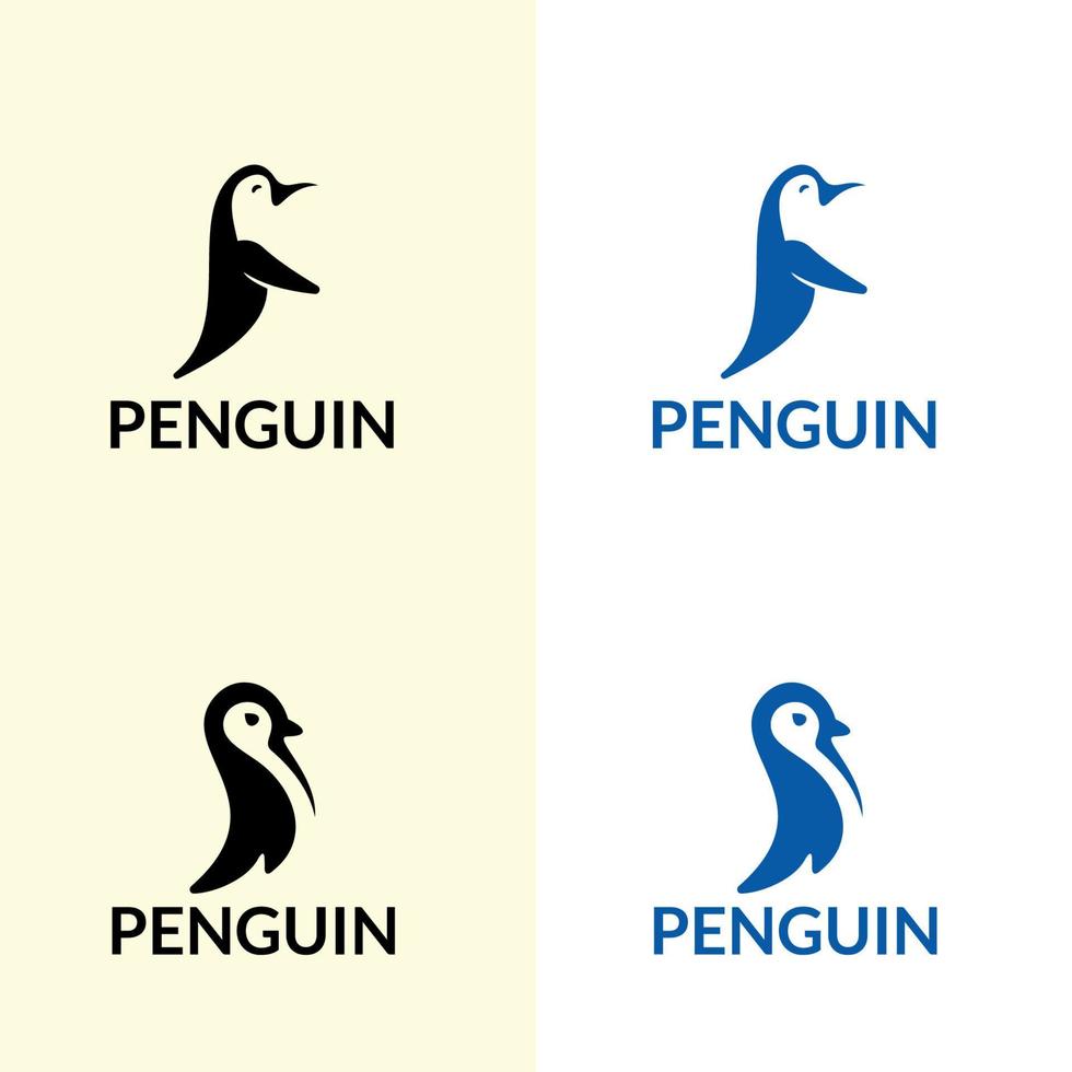 vector del logotipo del animal pingüino. diseño de símbolo de pingüino de la colección de animales