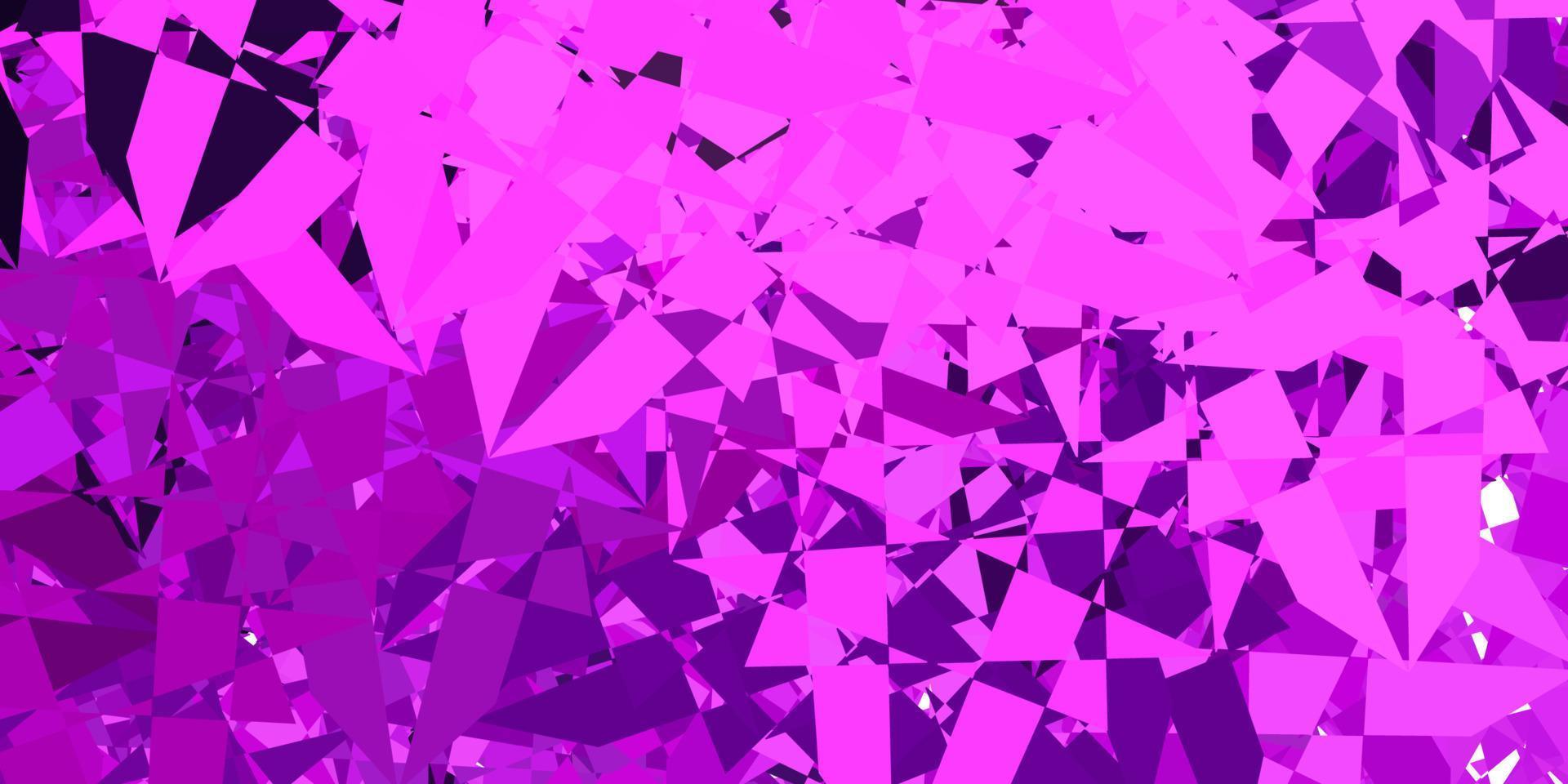 Fondo de vector violeta, rosa claro con triángulos.