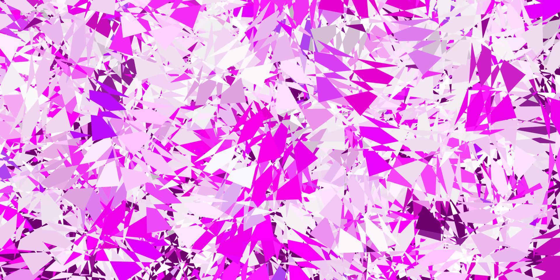 Light purple, pink vector pattern with polygonal shapes.