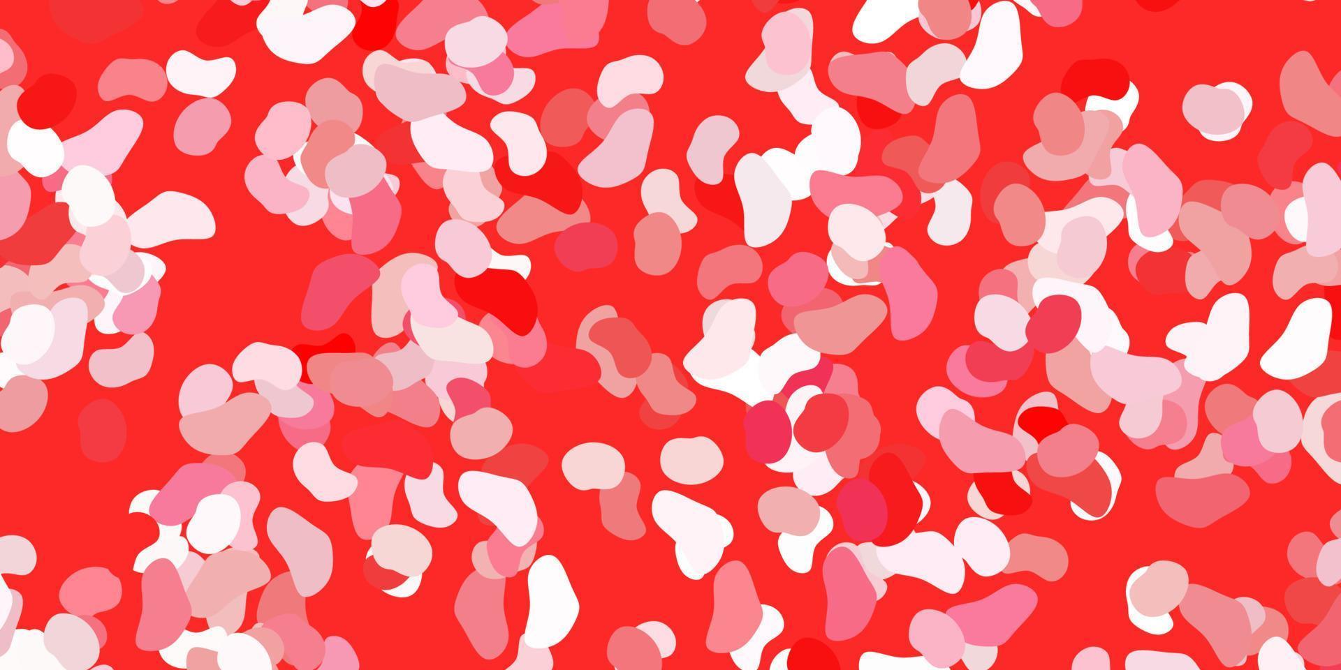 Light red vector background with random forms.