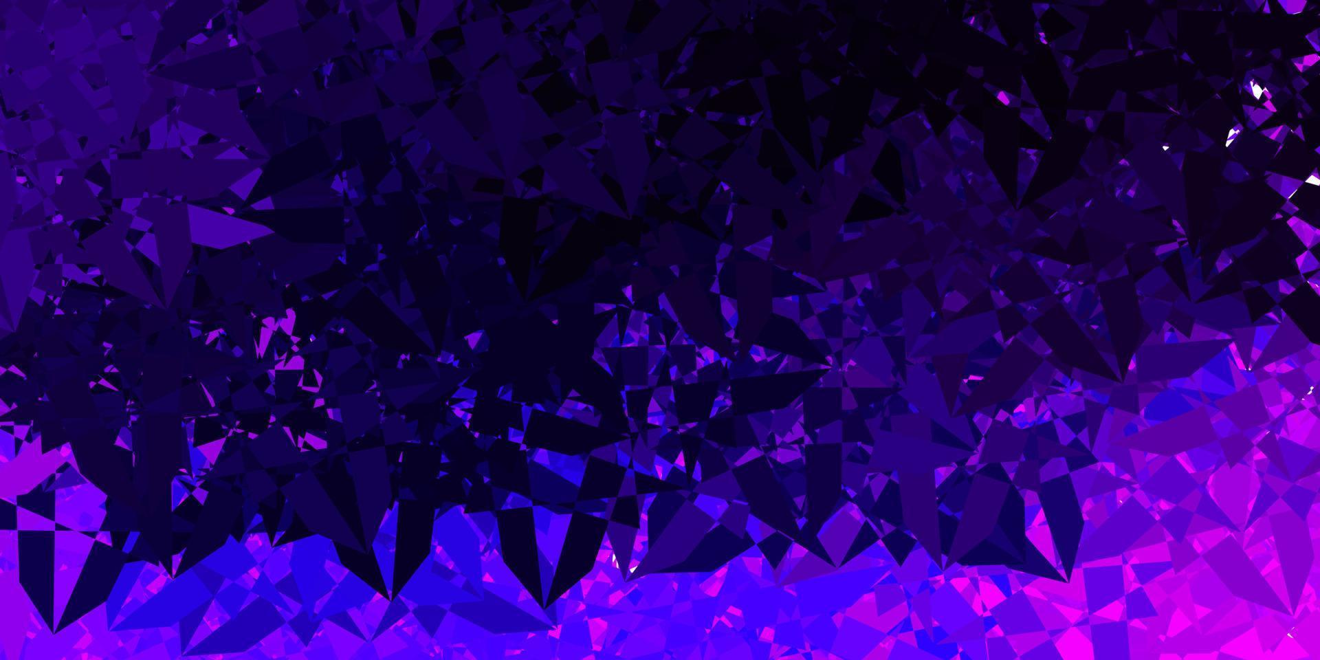 Dark Purple, Pink vector background with polygonal forms.