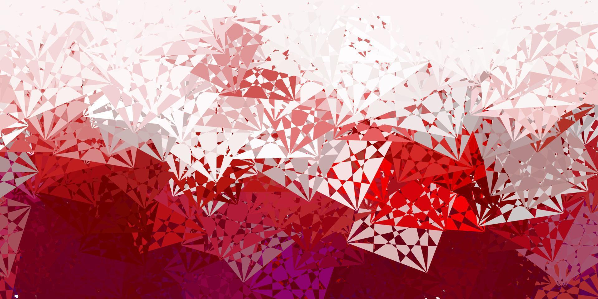 Light Pink vector backdrop with triangles, lines.