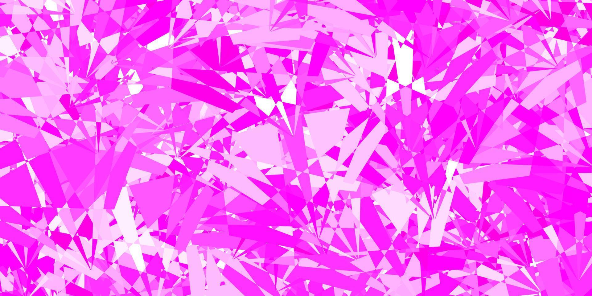 Fondo de vector rosa claro con triángulos.