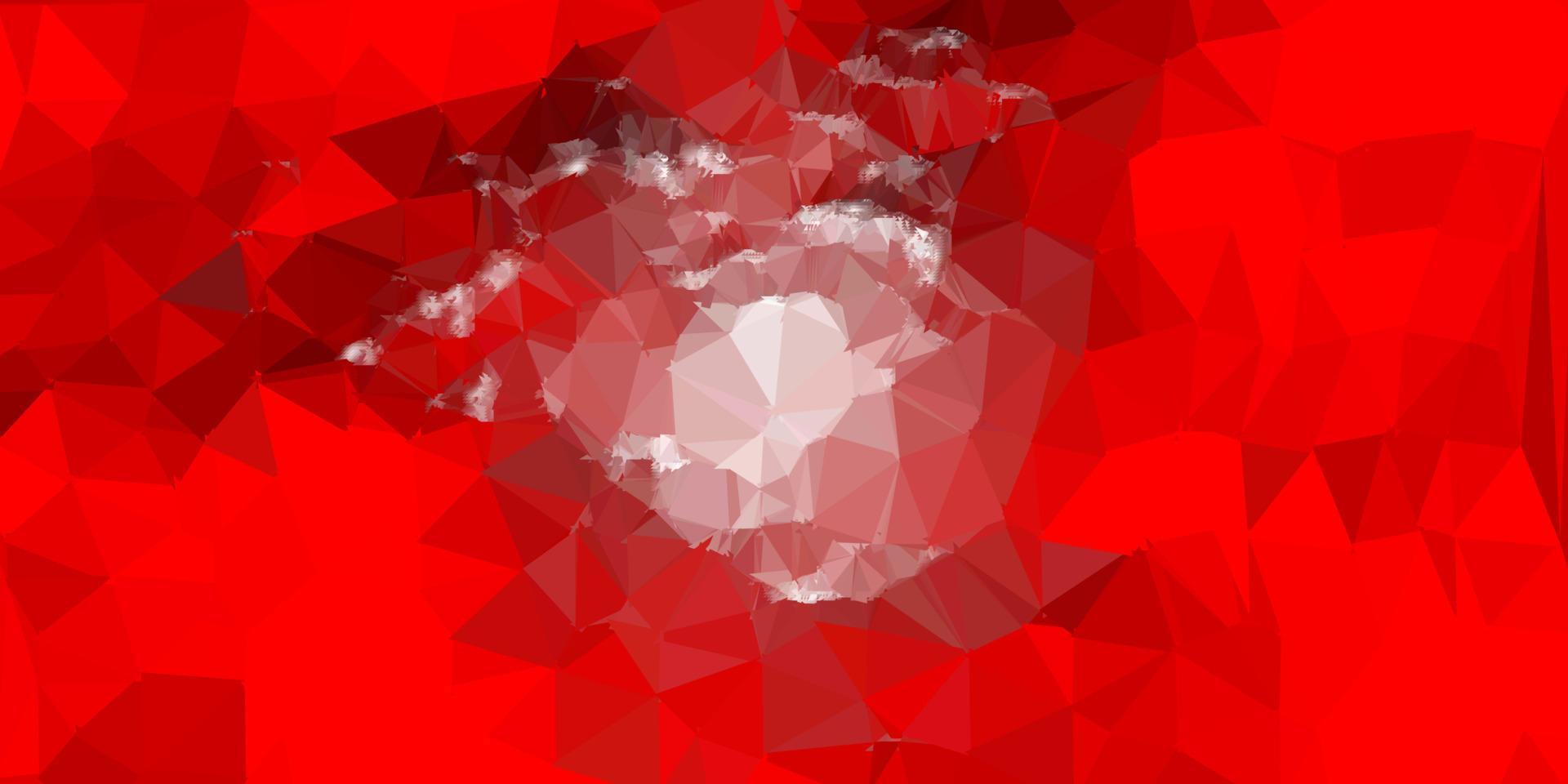 Light red vector triangle mosaic wallpaper.
