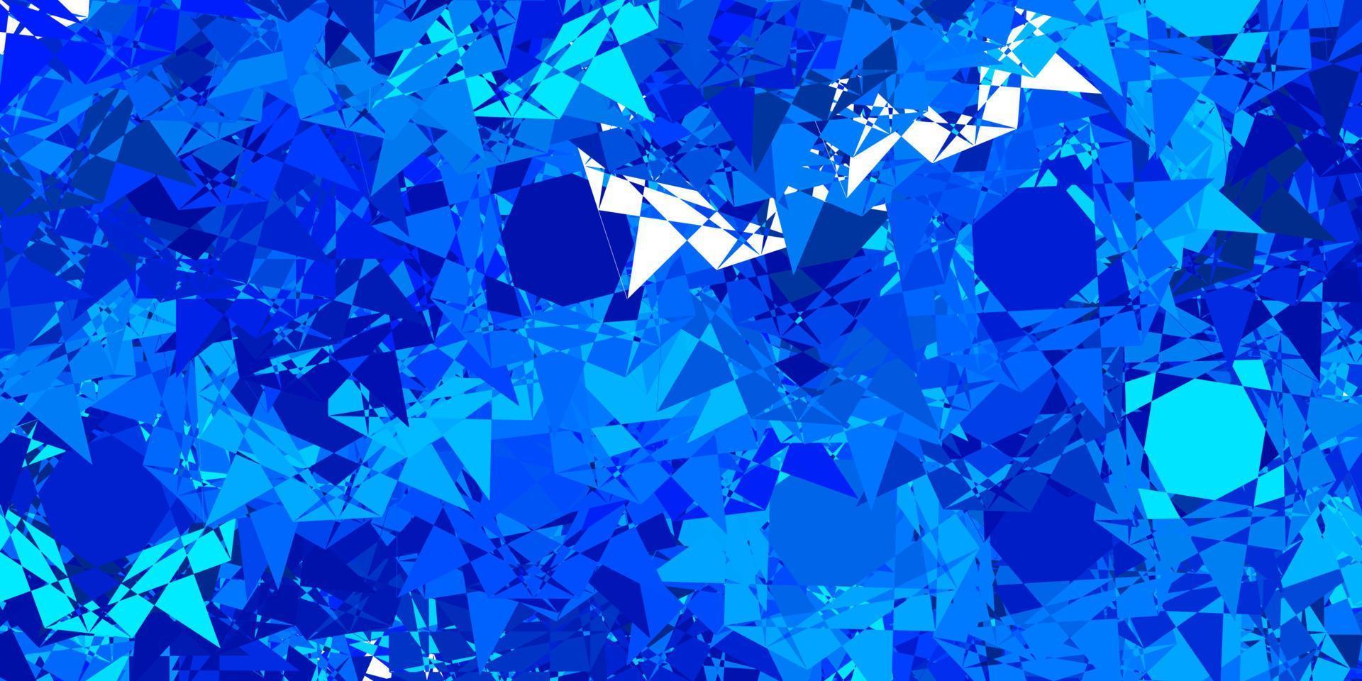 plantilla de vector azul claro con formas triangulares.