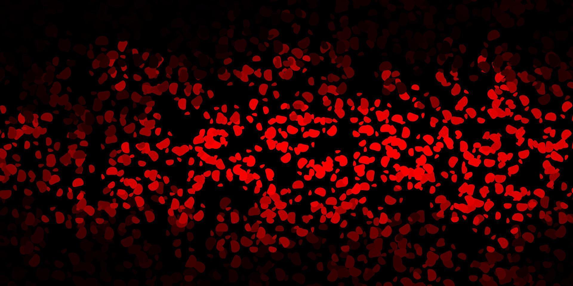 Dark red vector background with random forms.