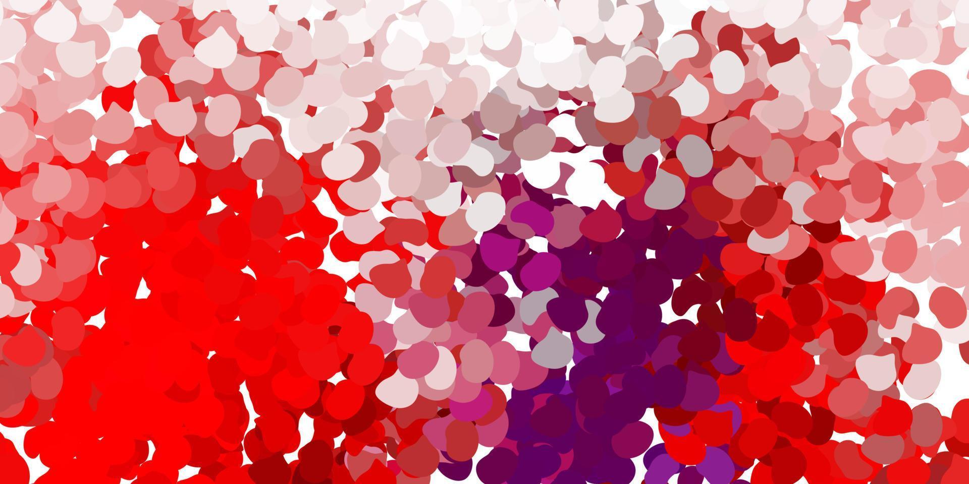 Light pink, red vector texture with memphis shapes.
