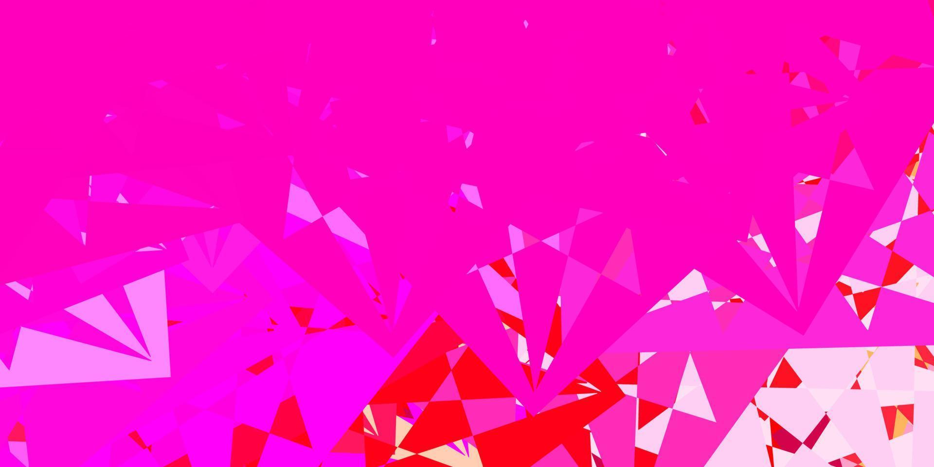 diseño vectorial de color rosa claro, amarillo con formas triangulares. vector