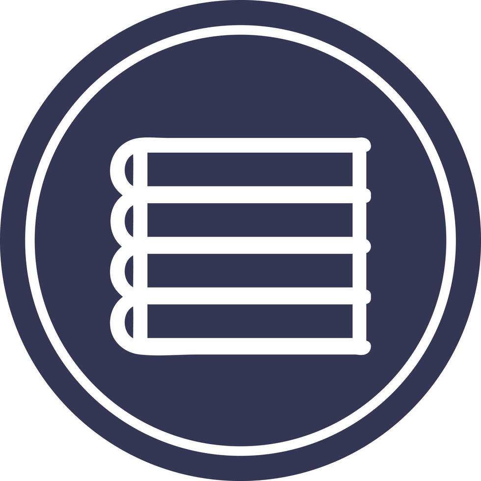 stack of books circular icon vector