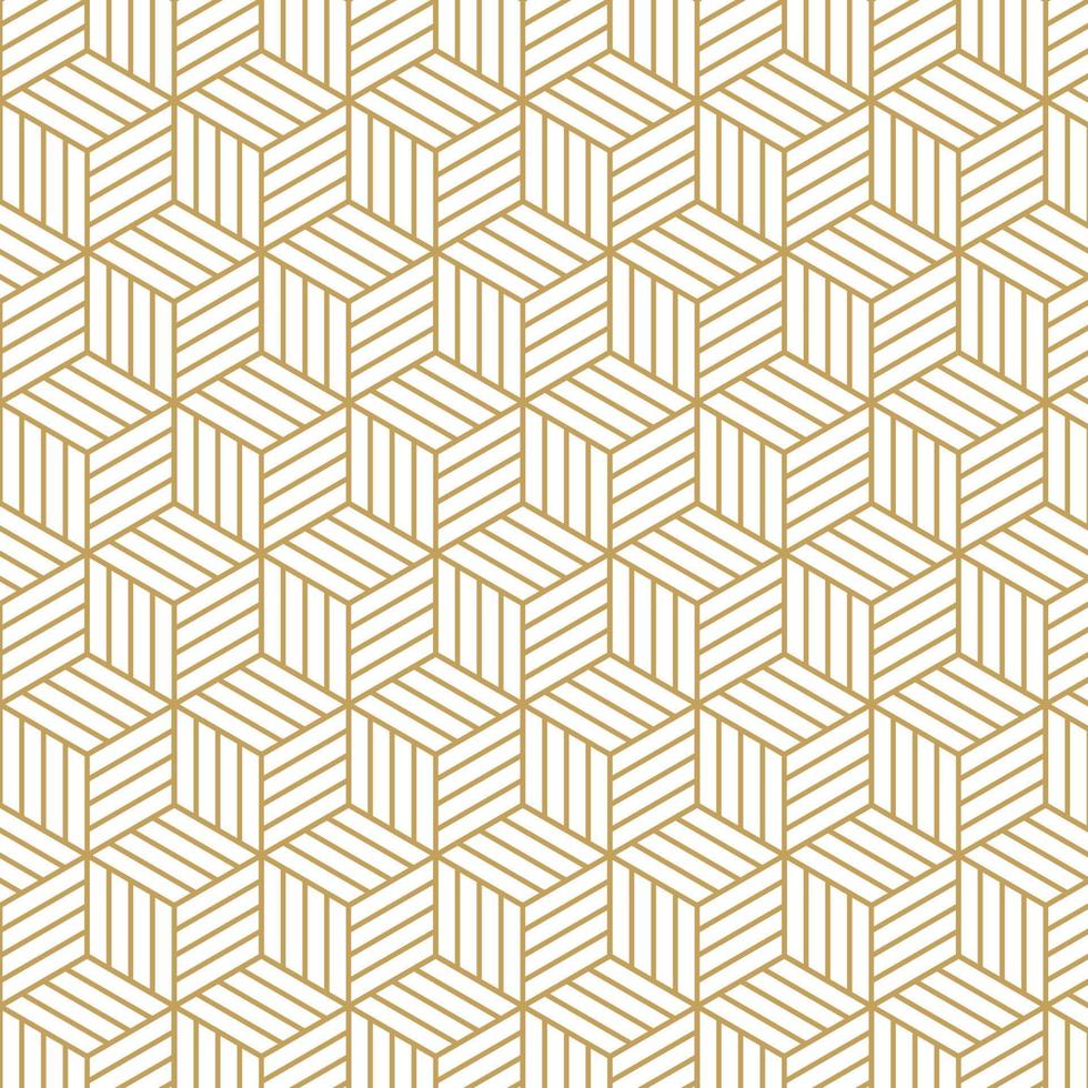 patrón hexagonal con líneas y apariencia de caja 3d vector