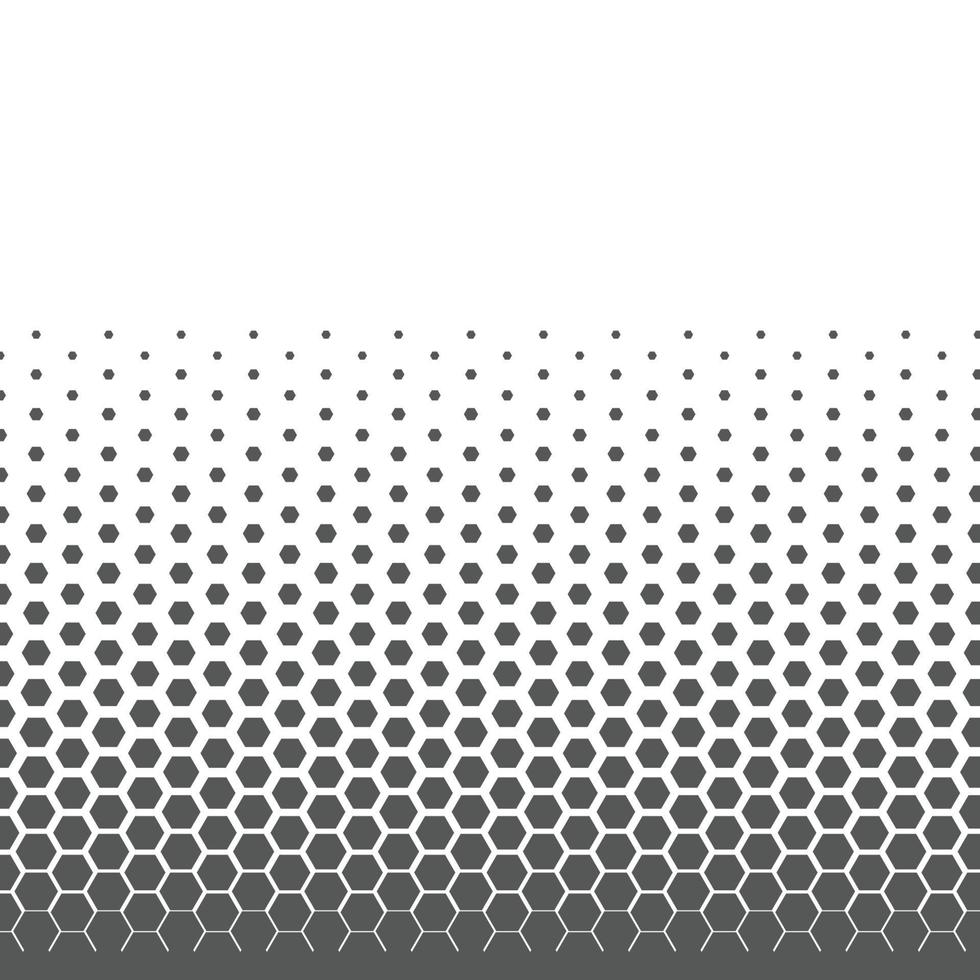 Hexagonal dots halftone template vector
