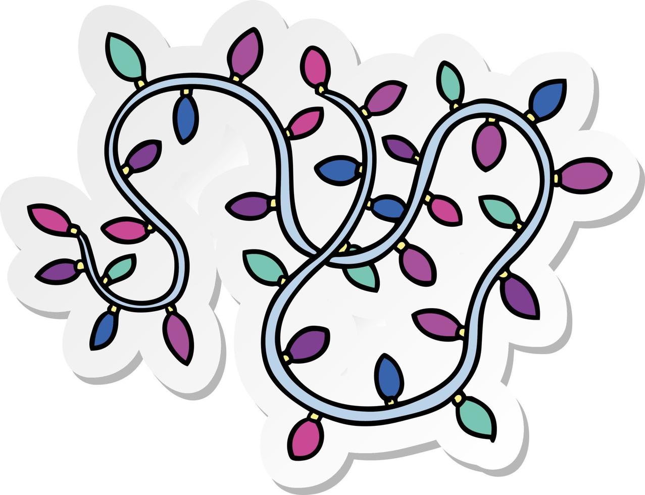 sticker cartoon doodle of colourful lights vector