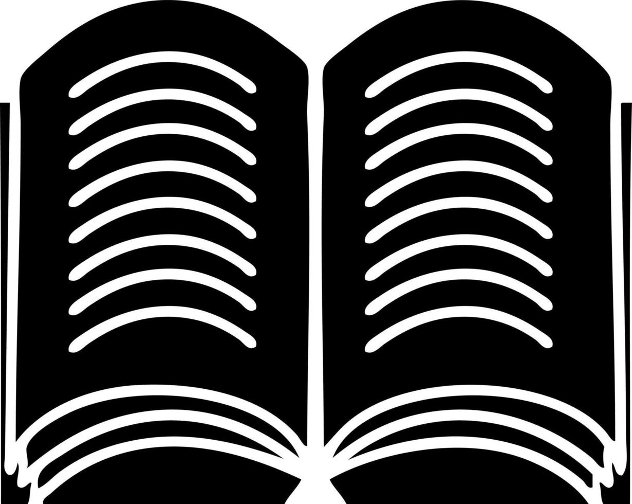 flat symbol open book vector