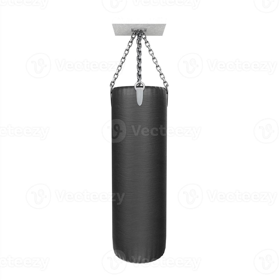 boxing bag on white background photo