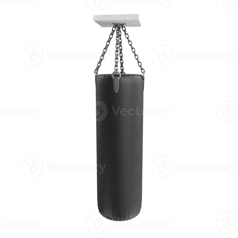 boxing bag on white background photo