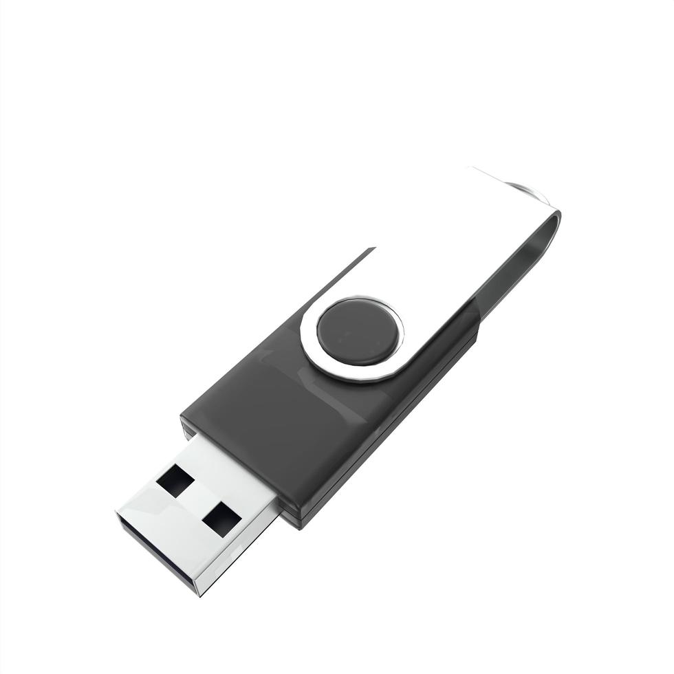 usb flash drive isolated on white background photo
