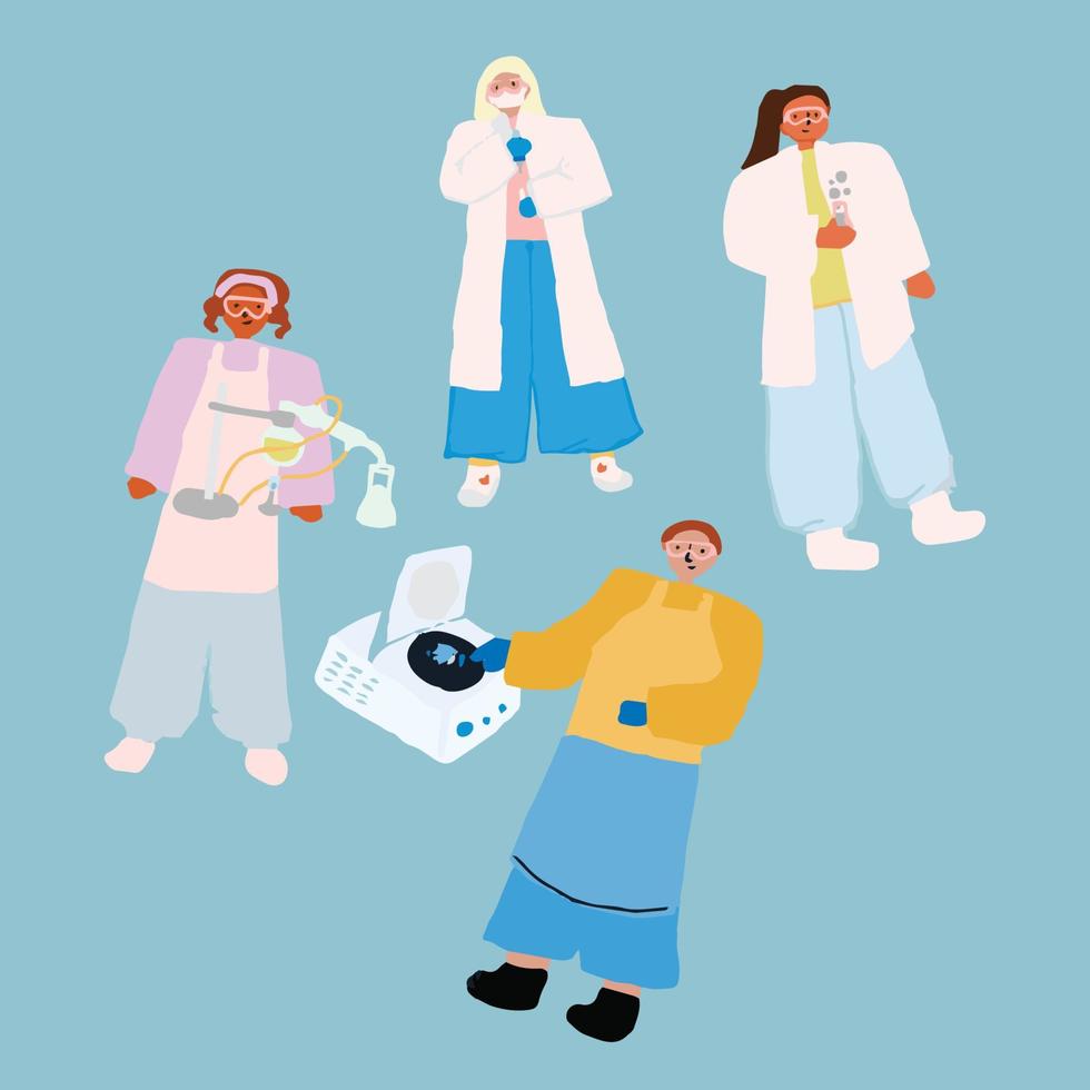 Scientists in the Laboratory vector