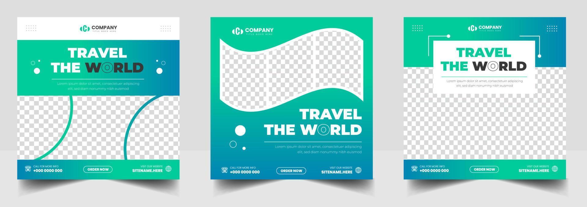 tour and travel social media post banner design template. travel social media post banner. tour social media post banner design. tour and travel banner vector