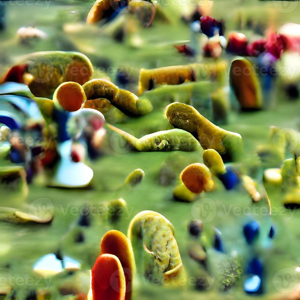 Scientific image of bacteria Citrobacter, Gram-negative bacteria, illustration. Found in human intestine, can cause urinary infections, infant meningitis and sepsis photo