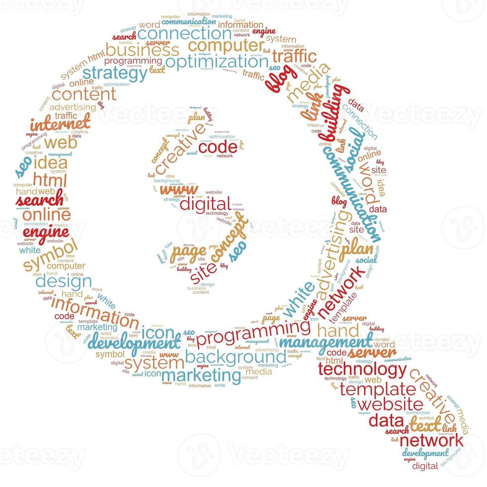 SEO - search engine optimization in word cloud photo