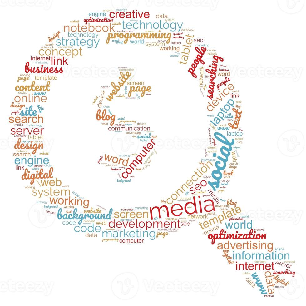 SEO - search engine optimization in word cloud photo