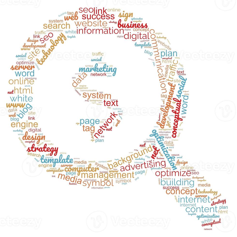 SEO - search engine optimization in word cloud photo