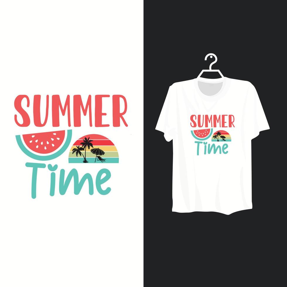 Summer time t shirt design. vector