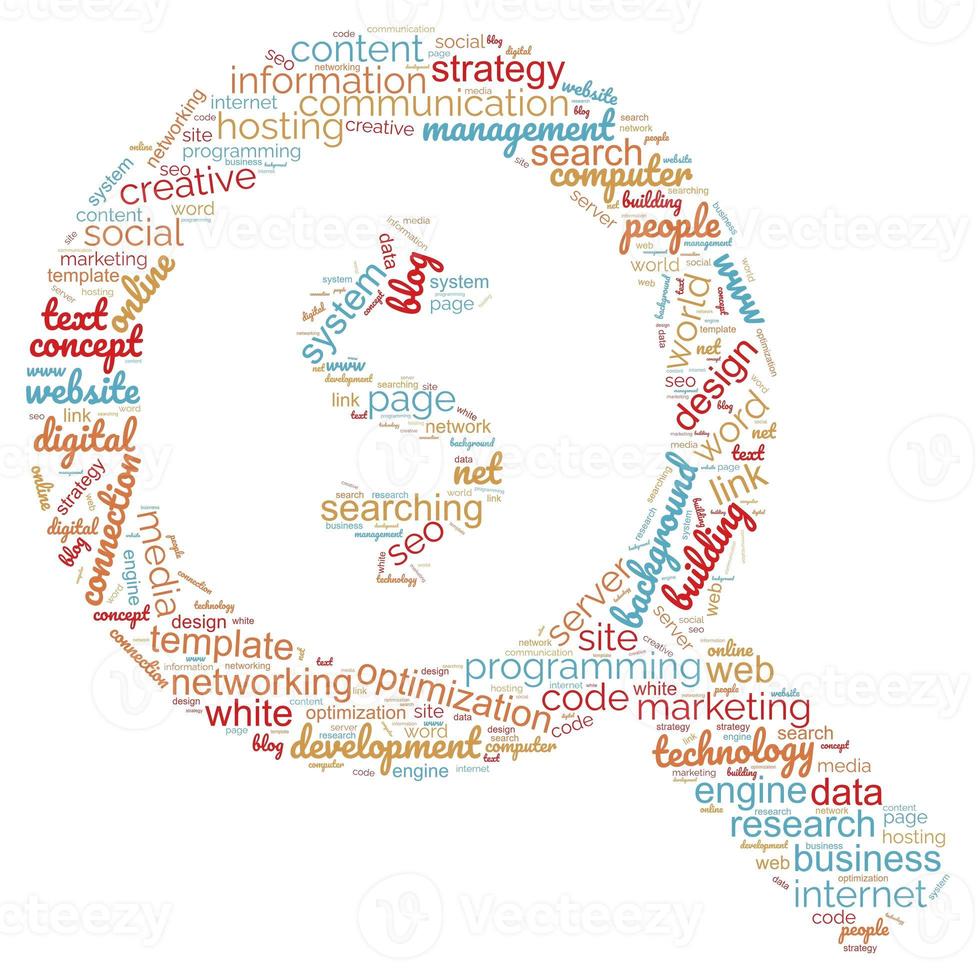 SEO - search engine optimization in word cloud photo