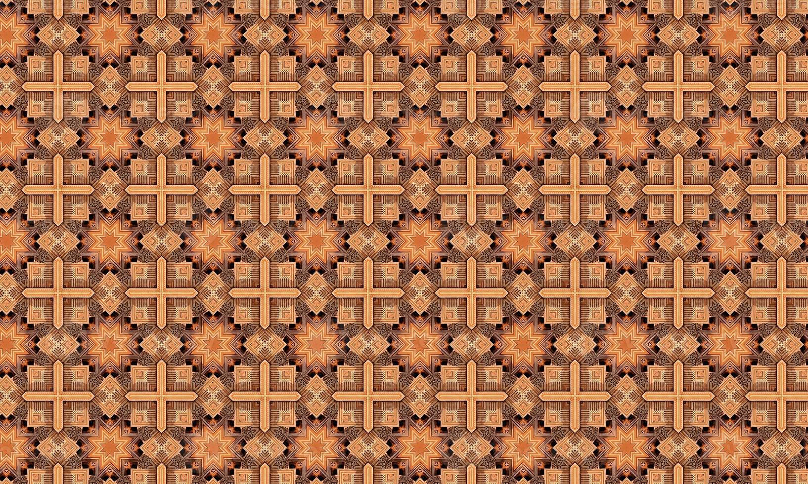 Trendy Seamless Pattern, Abstract Background. Tileable Geometric Grunge Repetitive Retro Background. Bizarre Art Illustration photo