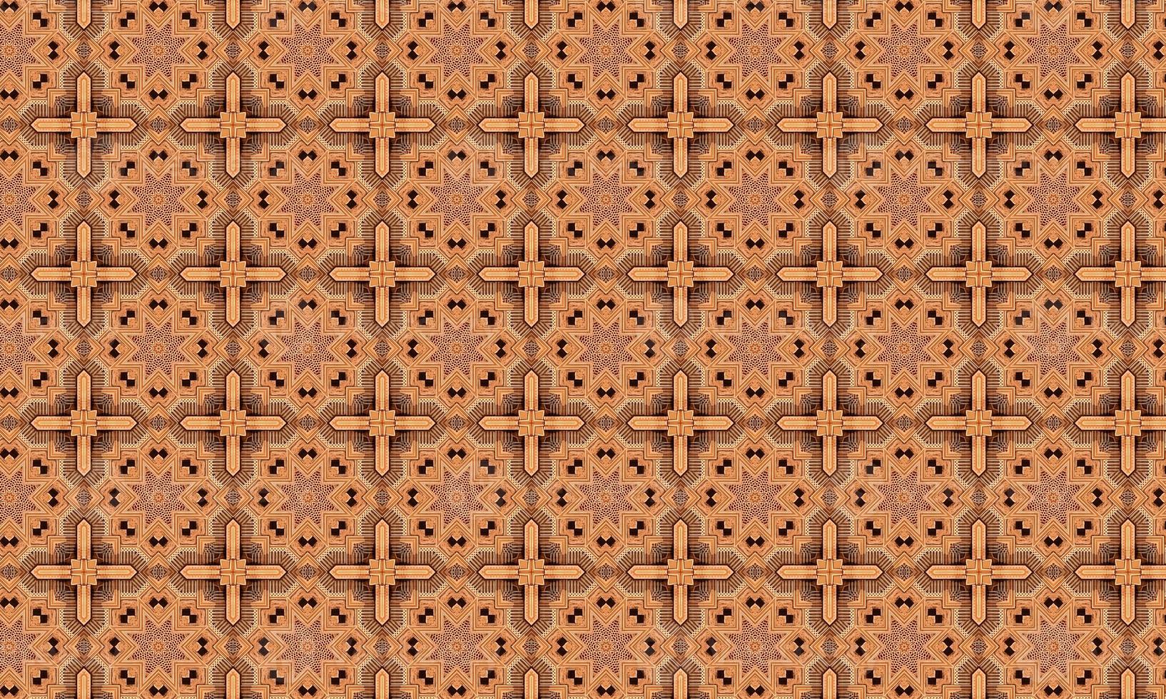 Trendy Seamless Pattern, Abstract Background. Tileable Geometric Grunge Repetitive Retro Background. Bizarre Art Illustration photo
