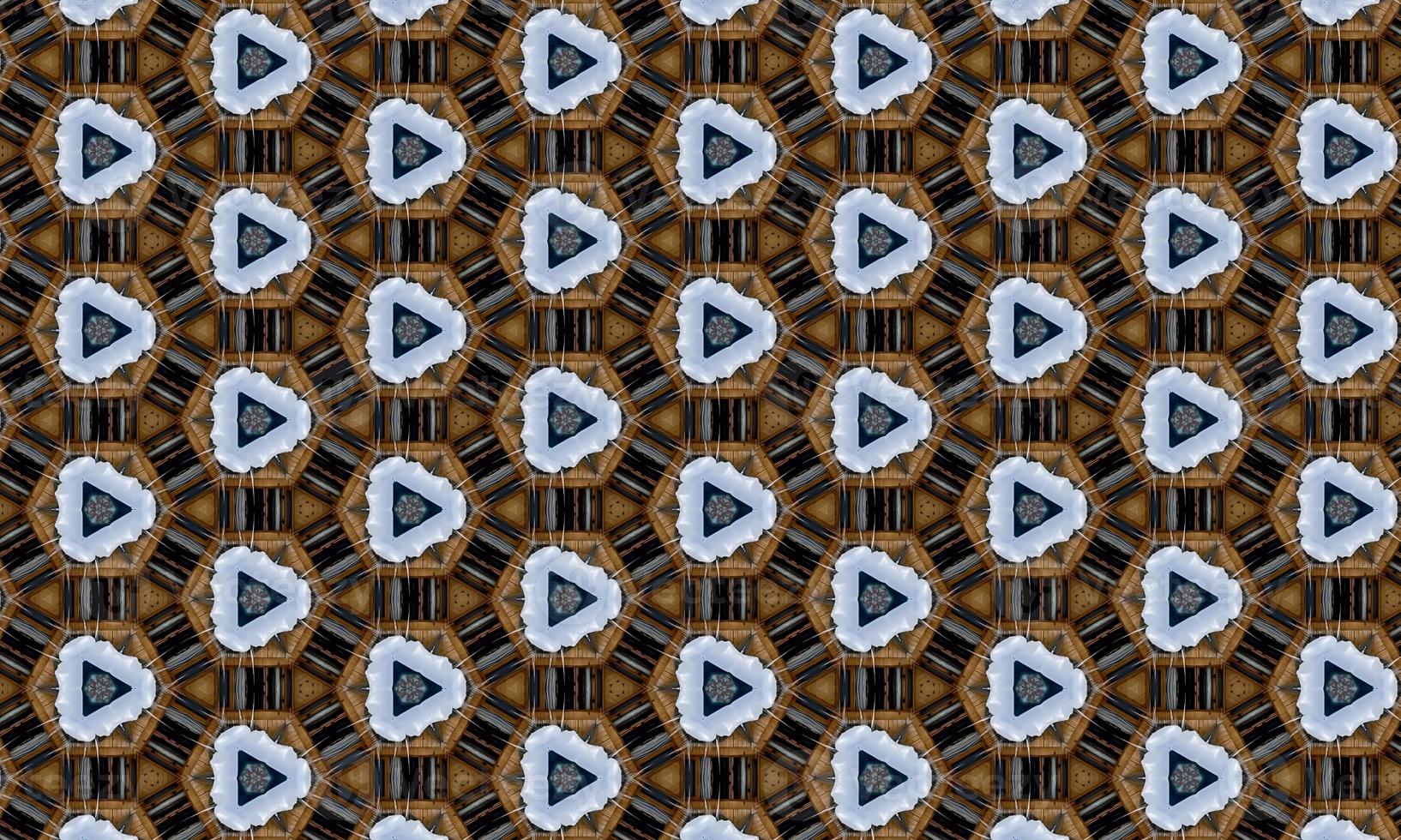 caleidoscopio de patrón de mosaico multicolor. fondo, textura. ilustración de alta calidad foto