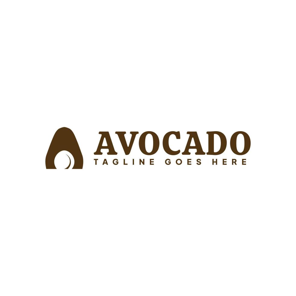 Letter A Logo Design Template, Avocado Logo vector