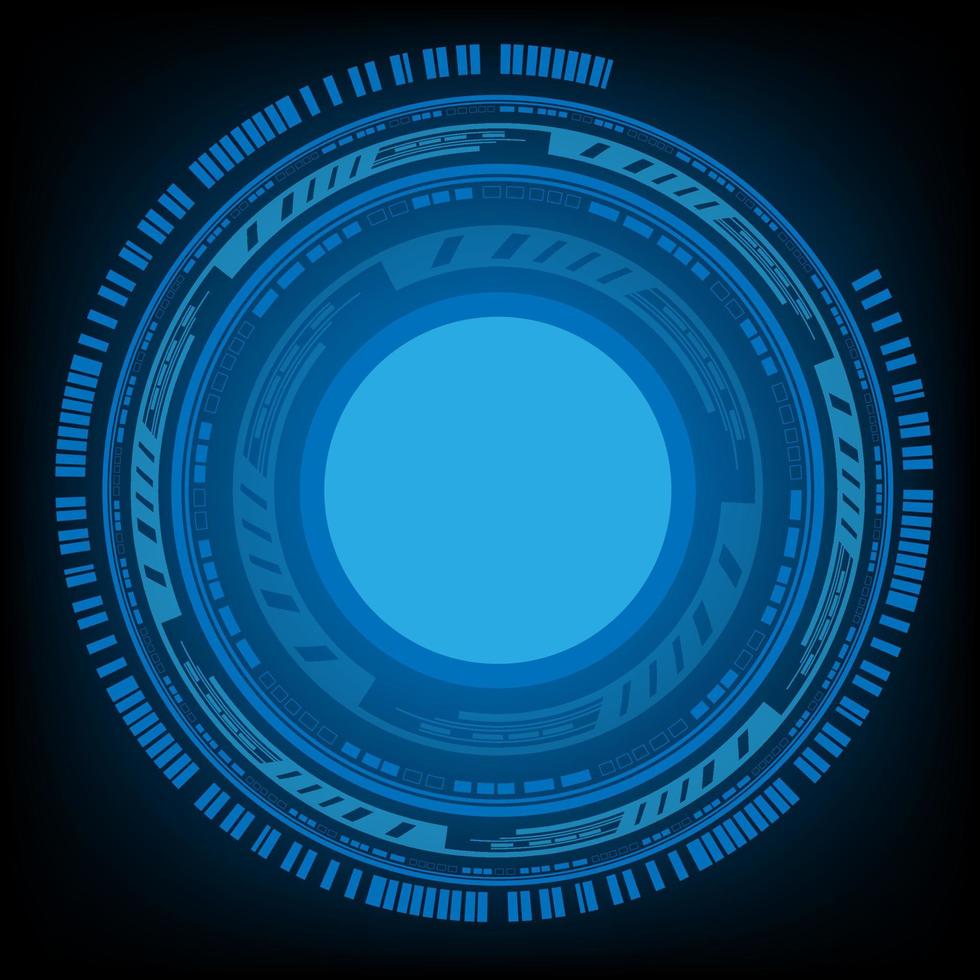 concepto de vector de holograma circular ai hud para pantalla de negocio de fondo de elemento de tecnología futura