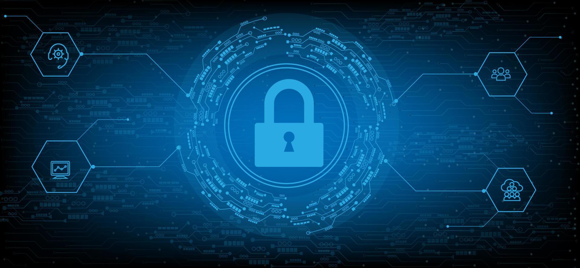 circular security Electronic with circuit board  hologram vector concept for future technology element background business screen