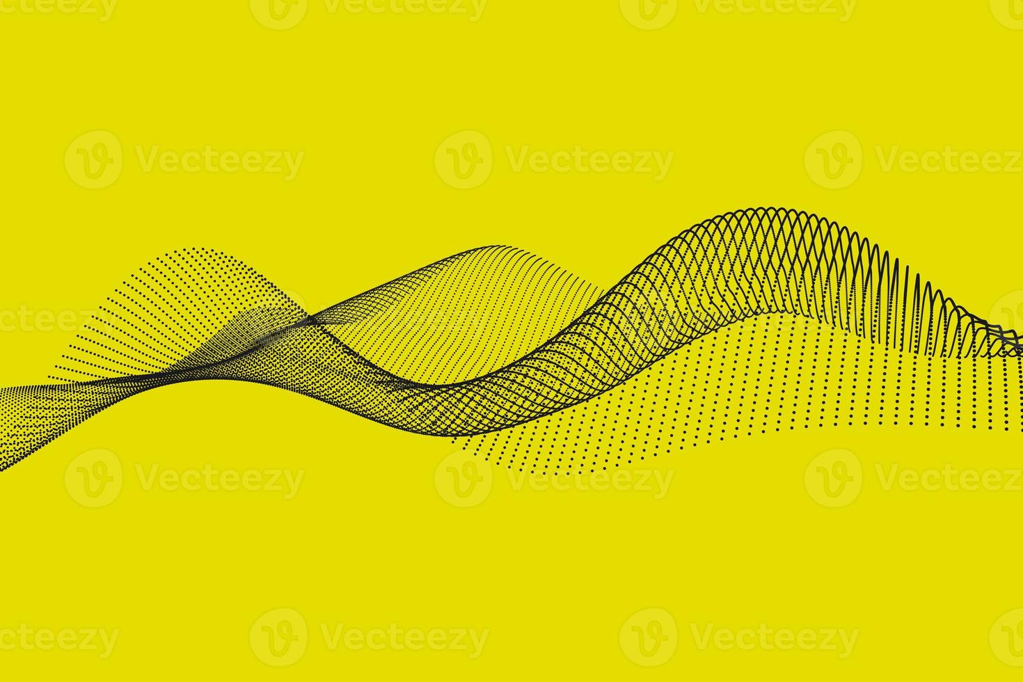 Minimalist futuristic particle background. Abstract smooth technology wave composition 3d rendering photo