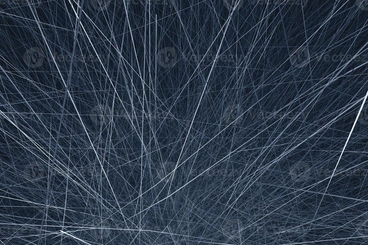 Psychedelic subtle lines on black background in a futuristic style 3d rendering photo