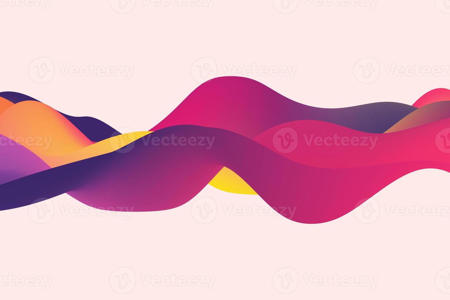 Ultraviolet curve wave backdrop. Smooth wavy flowing background. Abstract liquid gradient wave 3d illustration photo