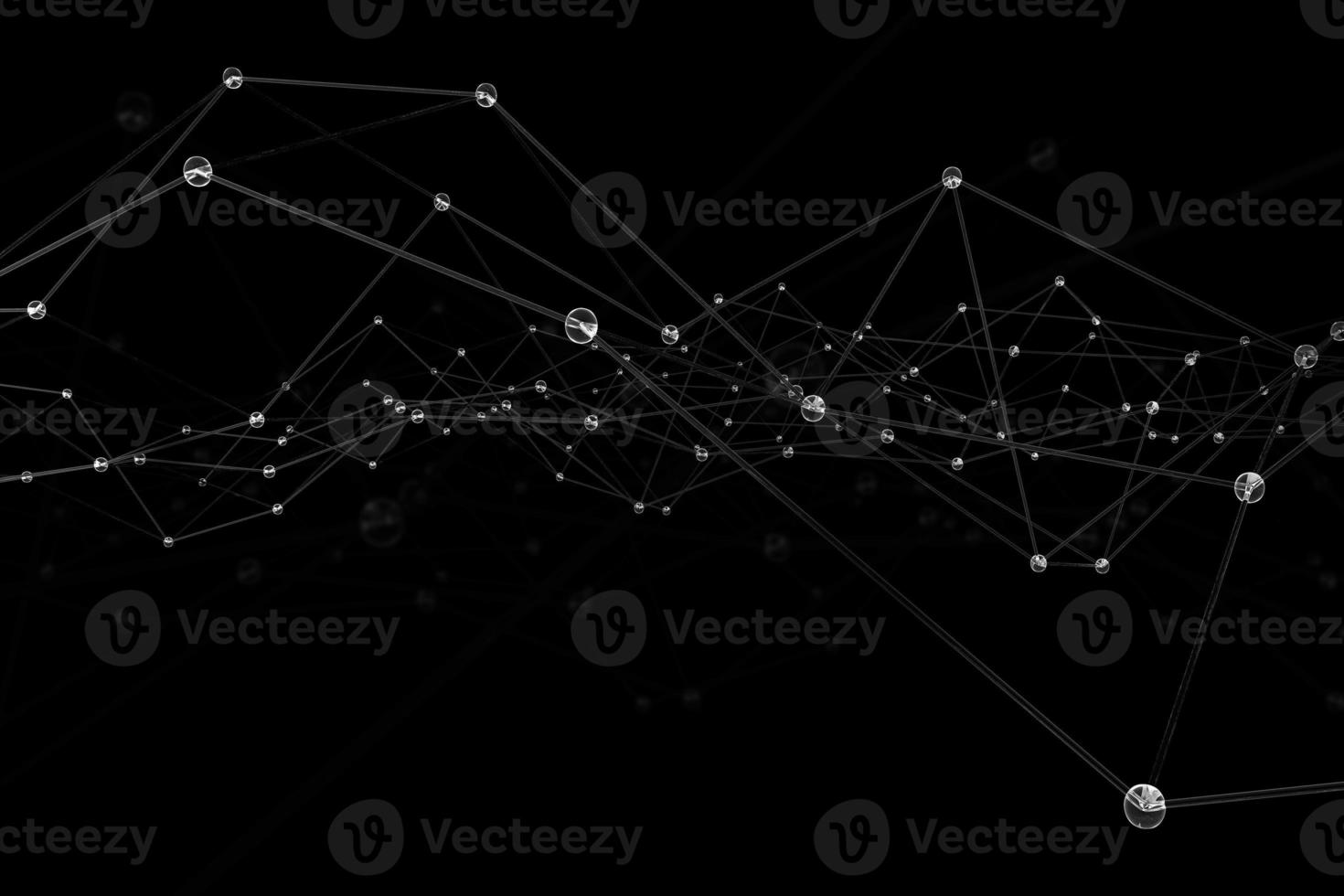 Geometric plexus structure decorative background design concept in the science and technology style. Futuristic connecting glossy dots and lines 3d illustration photo