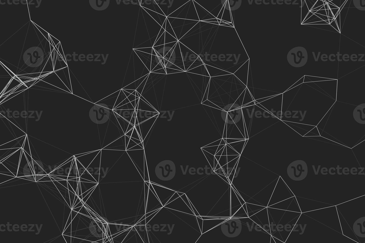 Geometric linear connection composition background design pattern. Futuristic contour polygonal shape 3d rendering texture photo