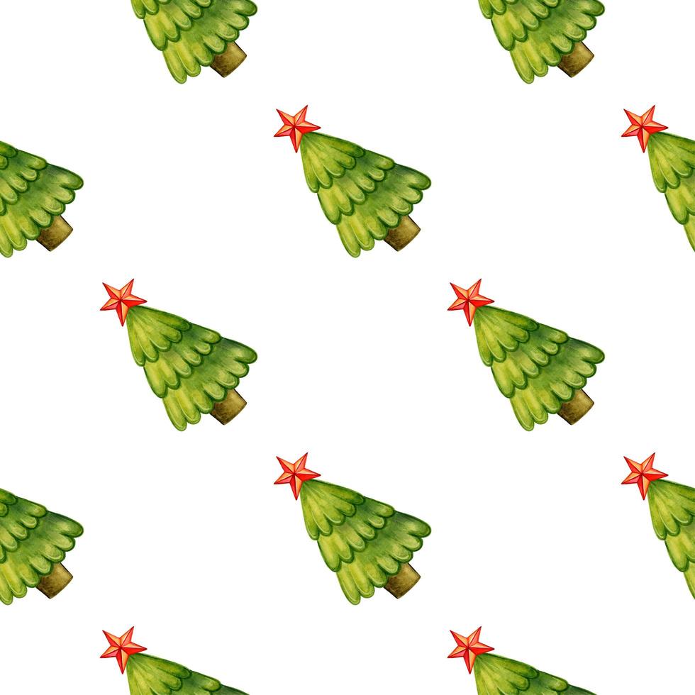 Seamless pattern with Christmas trees. photo