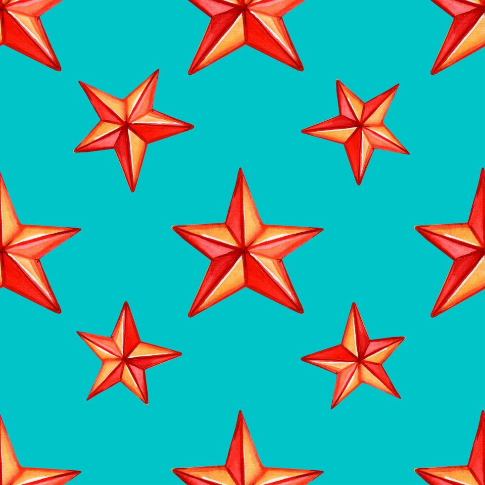 Seamless pattern with red stars. Christmas Holiday Pattern photo