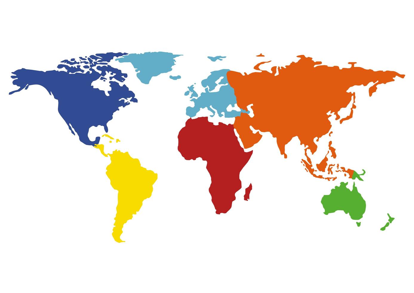 mapa mundo países separados foto